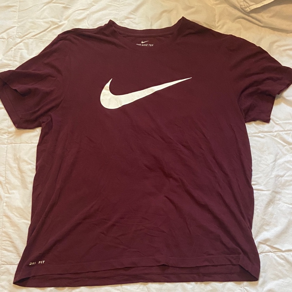 Nike Men's Burgundy Dri-FIT Short Sleeve Tee